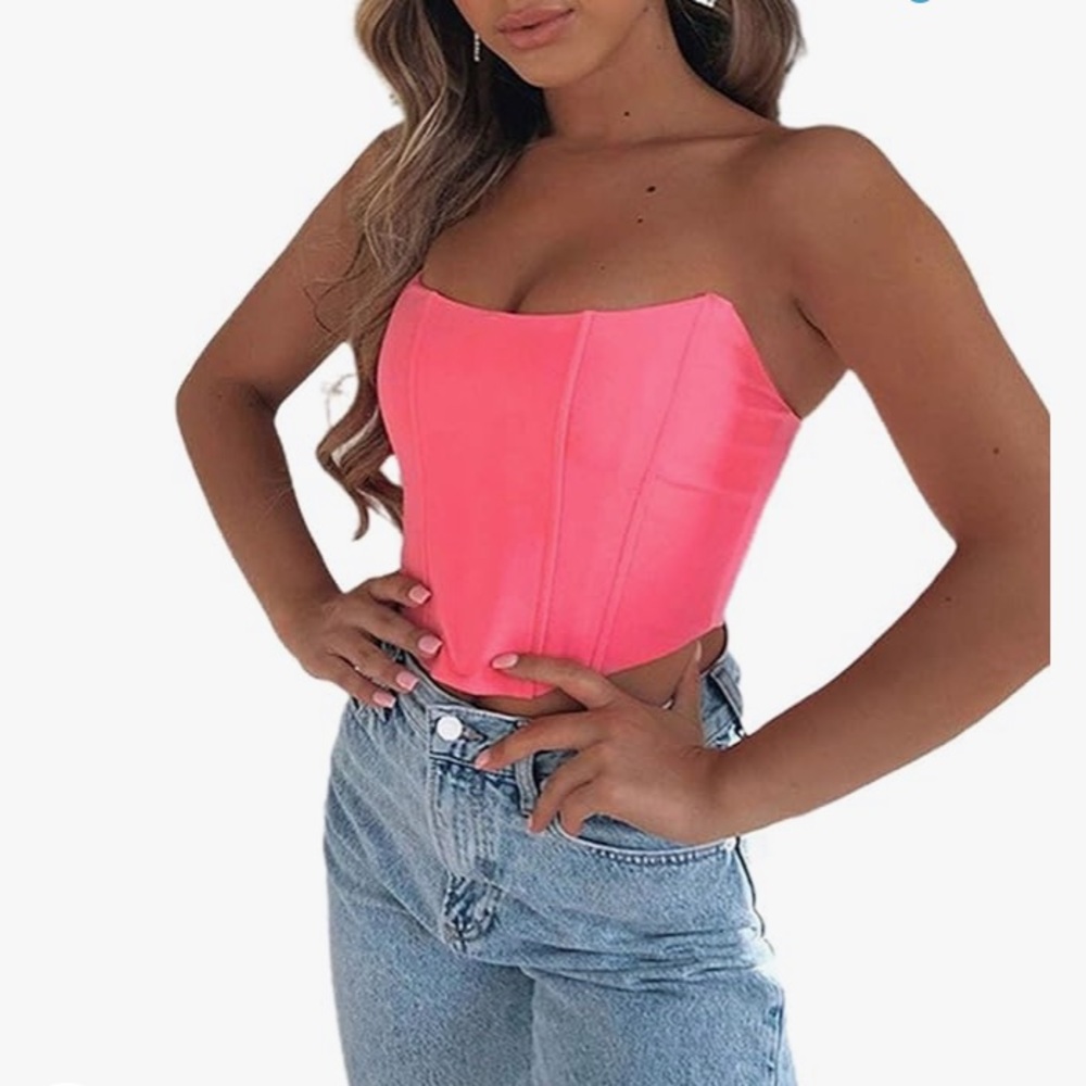 Push Up Bustiers Corsets Strapless Off Shoulder Slim Crop Top
